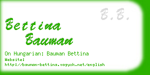 bettina bauman business card